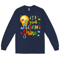 Navy let your light shine Long Sleeve Tee - LillyAllenDesigns