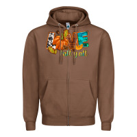 Chestnut Love Fall y'all Zipper Hoodie - NancyCooperArtShop