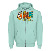 Seafoam Love Fall y'all Zipper Hoodie - NancyCooperArtShop