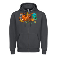 Smoke Love Fall y'all Zipper Hoodie - NancyCooperArtShop