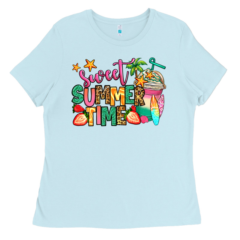 Sweet Summer Time Iced Coffee Ladies Tee by Jasminsmagicworld | Teevron