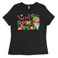 Black sweet summer time iced coffee Ladies Tee - Jasminsmagicworld