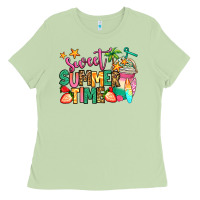 Matcha sweet summer time iced coffee Ladies Tee - Jasminsmagicworld