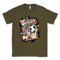 Army Green vintage soccer Classic Tee - MaliasSmallBusiness