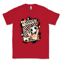 Red vintage soccer Classic Tee - MaliasSmallBusiness