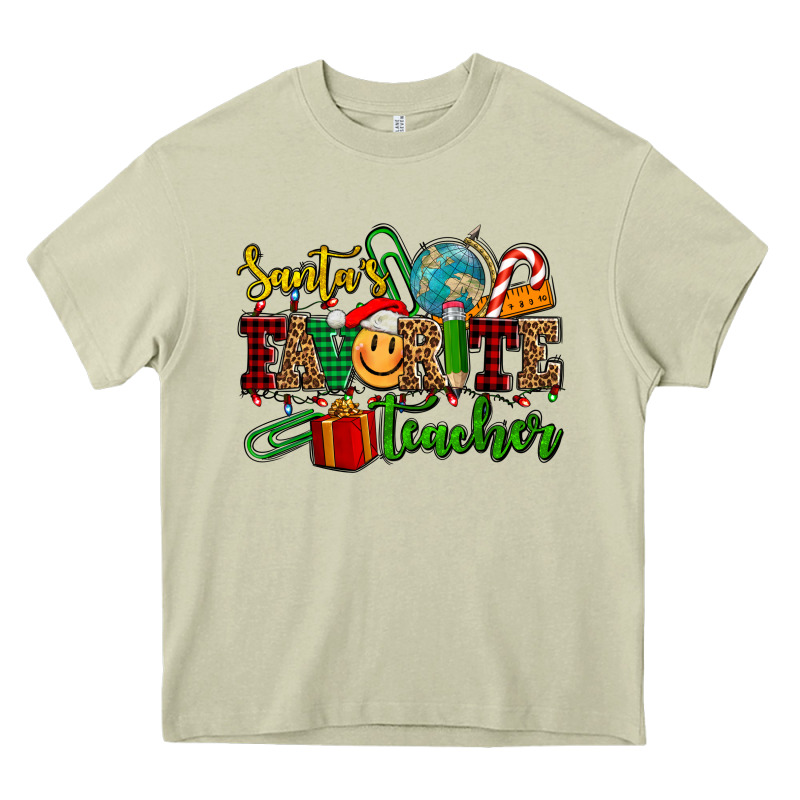 Santa's Favorite Teacher Heavy Core Tee by AdoDesignShop | Teevron