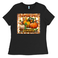 Black pumpkin spice junkie tumbler Ladies Tee - BundleAndBundleShop