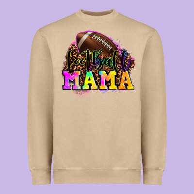 Football Mama Heavyweight Sweatshirt Designed By Lillyallendesigns