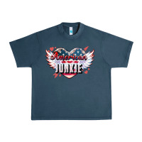 Midnight Navy American junkie Urban Heavy Tee - NancyCooperArtShop