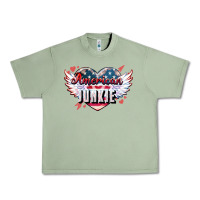 Oil Green American junkie Urban Heavy Tee - NancyCooperArtShop