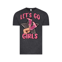 Vintage Black lets go girls cowgirl boots star Vintage Tee - MaliasSmallBusiness