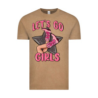 Vintage Coffee lets go girls cowgirl boots star Vintage Tee - MaliasSmallBusiness