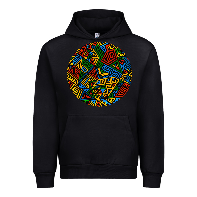 African Fabric Pattern Round Earrings 3 Urban Hoodie by BundleAndBundleShop | Teevron