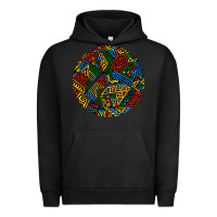 Pigment Black african fabric pattern round earrings 3 Urban Hoodie - BundleAndBundleShop
