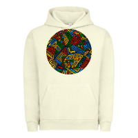 Pigment Pistachio african fabric pattern round earrings 3 Urban Hoodie - BundleAndBundleShop