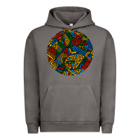 Pigment Tornado african fabric pattern round earrings 3 Urban Hoodie - BundleAndBundleShop