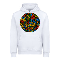 White african fabric pattern round earrings 3 Urban Hoodie - BundleAndBundleShop