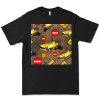 Black asphalt paver seamless pattern Premium Tee - BundleAndBundleShop