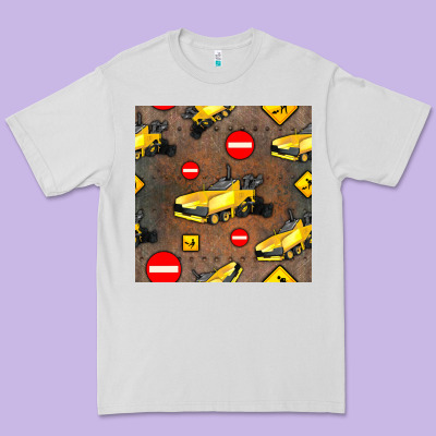 Asphalt Paver Seamless Pattern Premium Tee Designed By Bundleandbundleshop