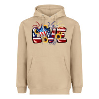 Mushroom Love 4th of july Heavyweight Hoodie - CowGirlArtShop