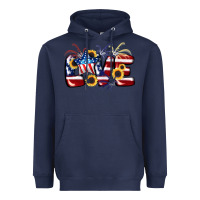 Navy Love 4th of july Heavyweight Hoodie - CowGirlArtShop