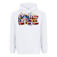White Love 4th of july Heavyweight Hoodie - CowGirlArtShop