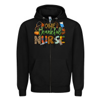 Black One thankful Nurse Zipper Hoodie - NancyCooperArtShop