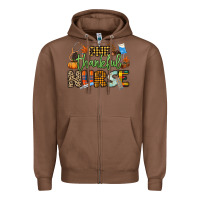 Chestnut One thankful Nurse Zipper Hoodie - NancyCooperArtShop