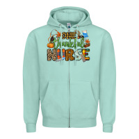 Seafoam One thankful Nurse Zipper Hoodie - NancyCooperArtShop