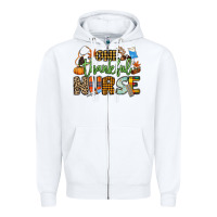 White One thankful Nurse Zipper Hoodie - NancyCooperArtShop