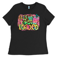 Black let's get loaded Ladies Tee - Jasminsmagicworld