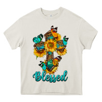 Cross With Butterfly Blessed Heavy Core Tee | Teevron