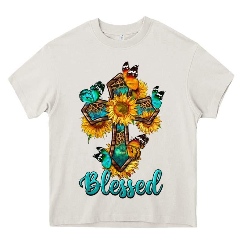 Cross With Butterfly Blessed Heavy Core Tee by BundleAndBundleShop | Teevron