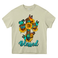 Mossy cross with butterfly blessed Heavy Core Tee - BundleAndBundleShop