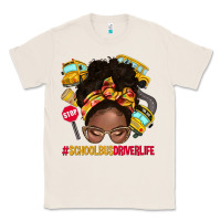 Natural school bus driver life afro messy bun Classic Tee - NancyCooperArtShop