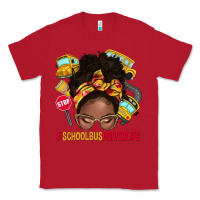 Red school bus driver life afro messy bun Classic Tee - NancyCooperArtShop