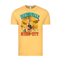 Vintage Mustard naschville music city Vintage Tee - NancyCooperArtShop