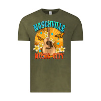 Vintage Olive naschville music city Vintage Tee - NancyCooperArtShop