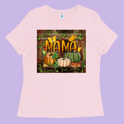 Mama Pumpkin Tumbler Ladies Tee Designed By Bundleandbundleshop