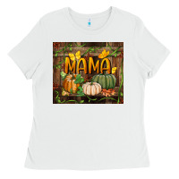 White mama pumpkin tumbler Ladies Tee - BundleAndBundleShop