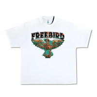 White aztec free bird Urban Heavy Tee - NancyCooperArtShop