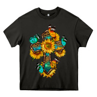 Asphalt cross with butterfly Heavy Core Tee - BundleAndBundleShop
