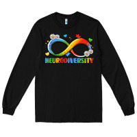 Black neurodiversity Long Sleeve Tee - LillyAllenDesigns