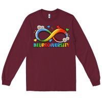 Burgundy neurodiversity Long Sleeve Tee - LillyAllenDesigns