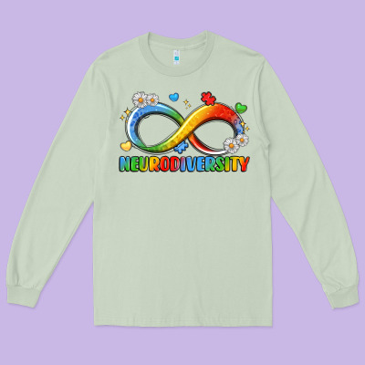 Neurodiversity Long Sleeve Tee Designed By Lillyallendesigns