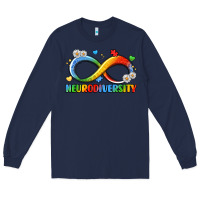 Navy neurodiversity Long Sleeve Tee - LillyAllenDesigns
