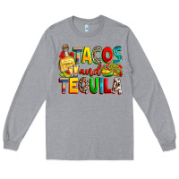 Heather Grey tacos and tequila Long Sleeve Tee - RanaPortraitStore
