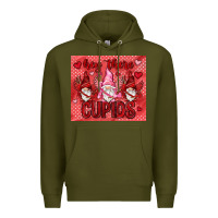 Army Green Hey there Cupids with gnomies tumbler Premium Hoodie - HowdyJamesFarm