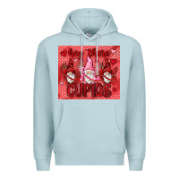 Blue Mist Hey there Cupids with gnomies tumbler Premium Hoodie - HowdyJamesFarm