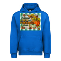 Cobalt autumn leaves and pumpkins please mouse pad Urban Hoodie - BundleAndBundleShop